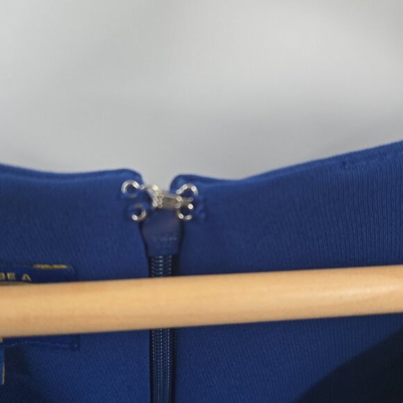 Pendelton Blue Midi Dress Fit and Flare Lined Midi Dress Size 8 - Picture 9 of 13